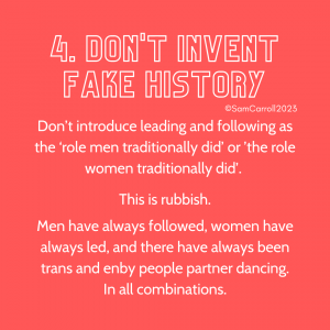 4. Don't invent fake history